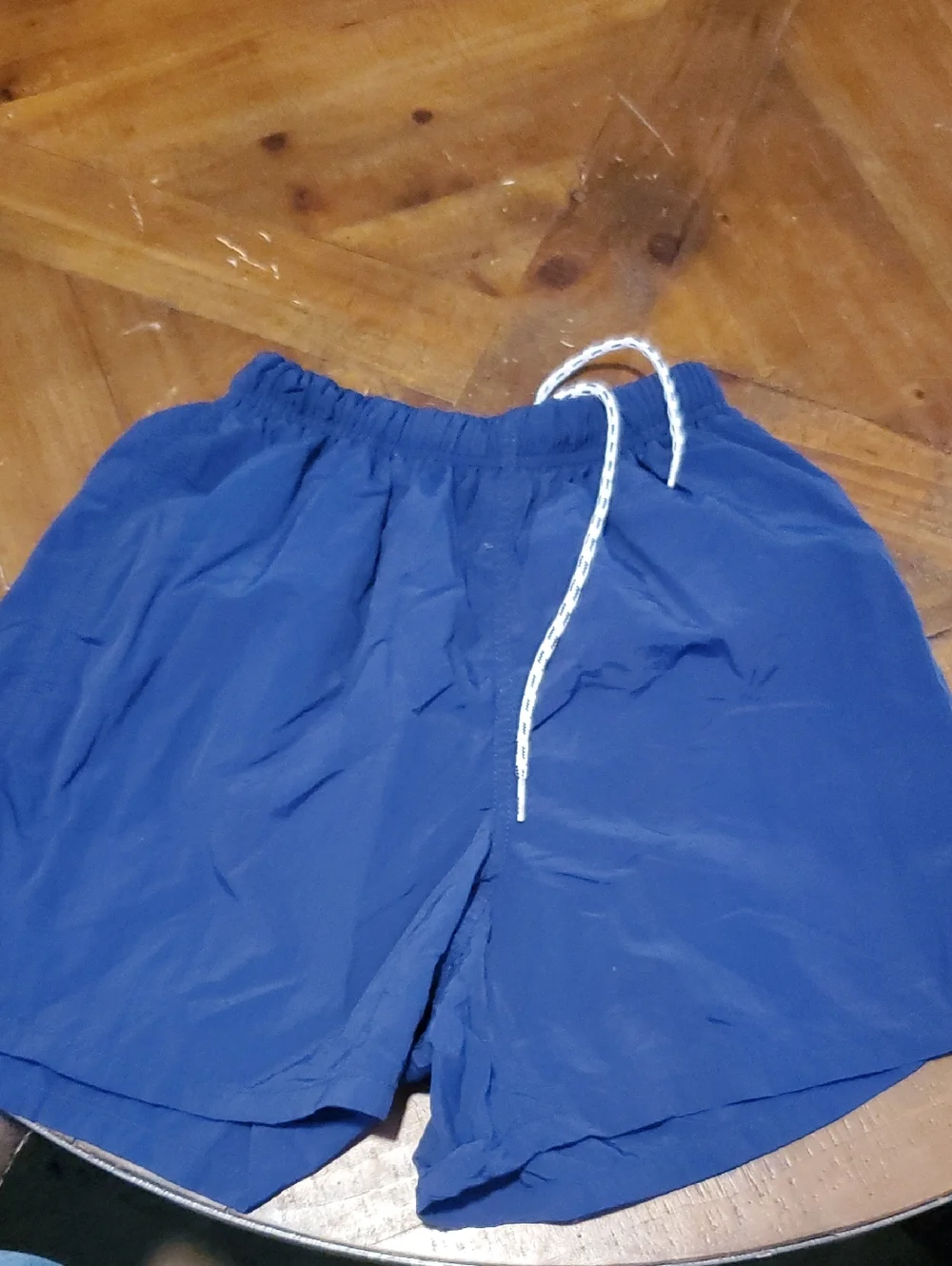 Lands' End Blue Men's Swim Trunks with Drawstring